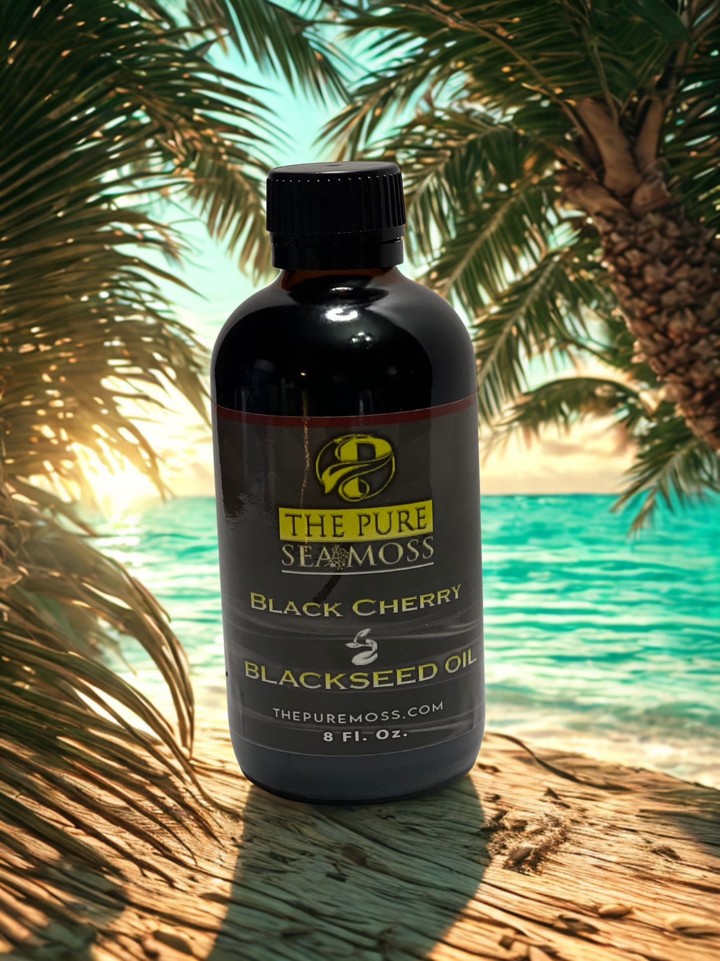100% Organic Unrefined Extra Virgin Cold Pressed Black Cherry Blackseed Oil