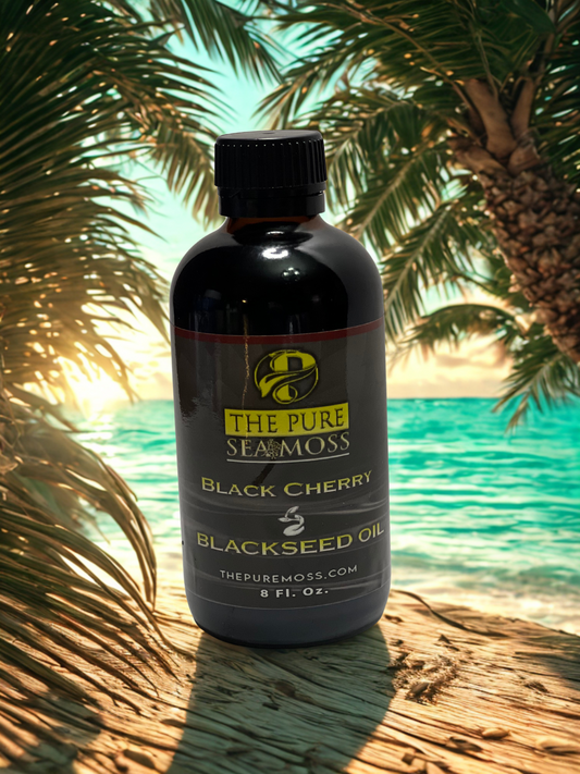 100% Organic Unrefined Extra Virgin Cold Pressed Black Cherry Blackseed Oil