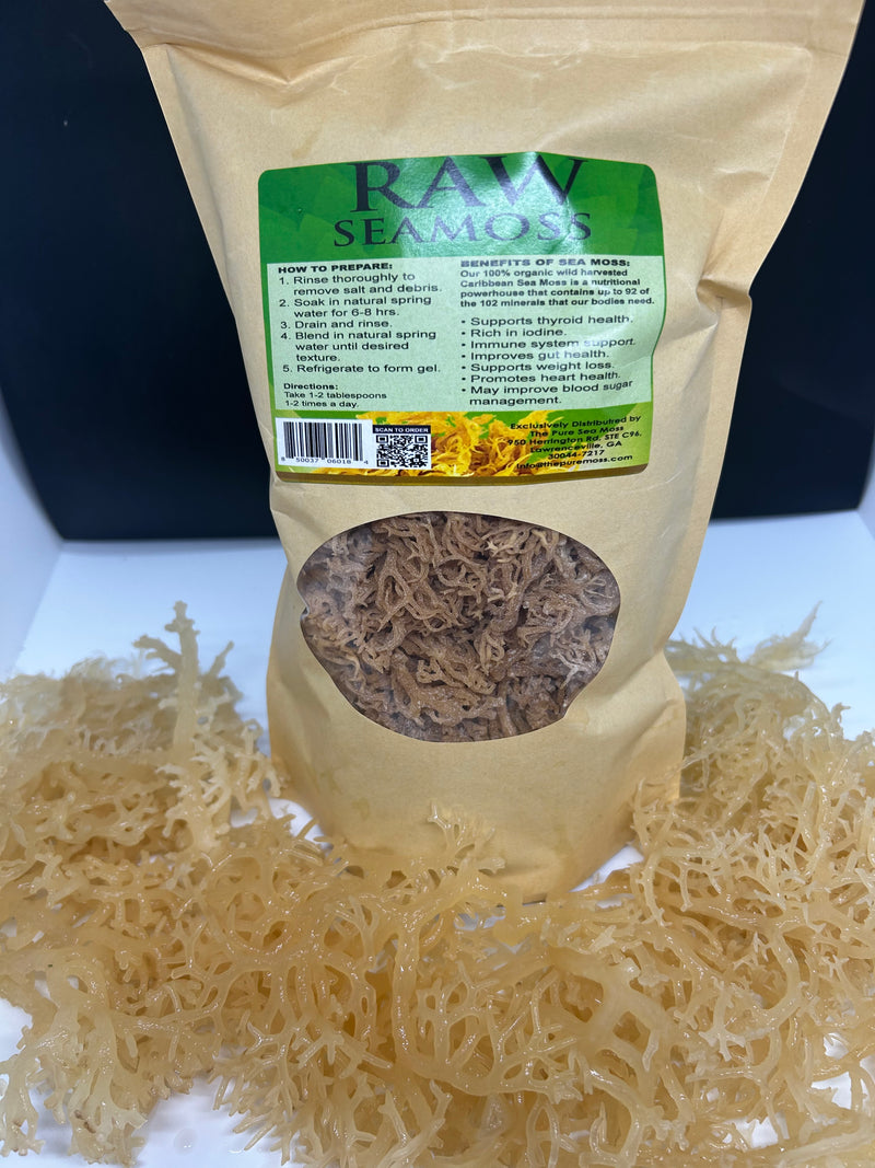 100% ORGANIC WILD HARVESTED RAW CARIBBEAN SEA MOSS 16oz