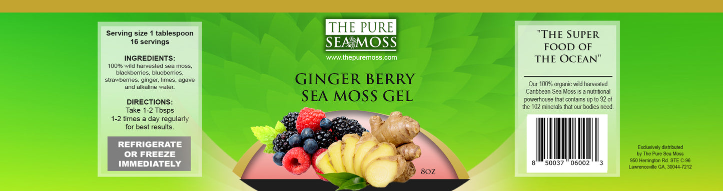 MIXED BERRIES AND GINGER SEA MOSS GEL